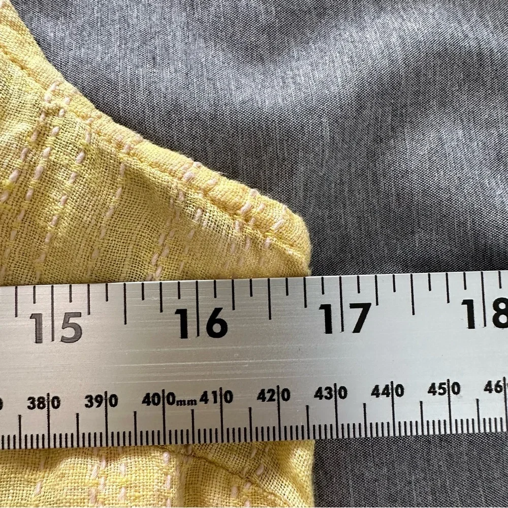 Anthropologie Maeve Felicity Yellow Collared Tank Top Size 2 - Picture 6 of 7